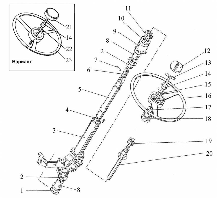 Колонка рулевая (вариант 2)  (3401)