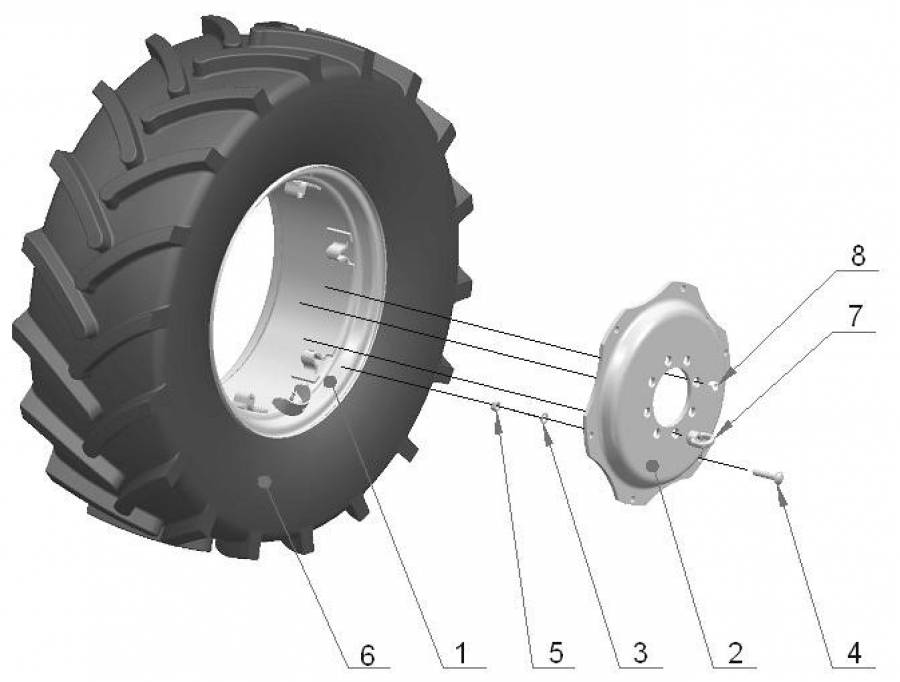 Колеса задние ведущие  («БЕЛАРУС-310Р/320Р») (3107)