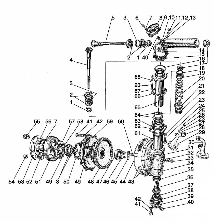 Редуктор переднего моста для трактора МТЗ-80-82 для трактора МТЗ-80