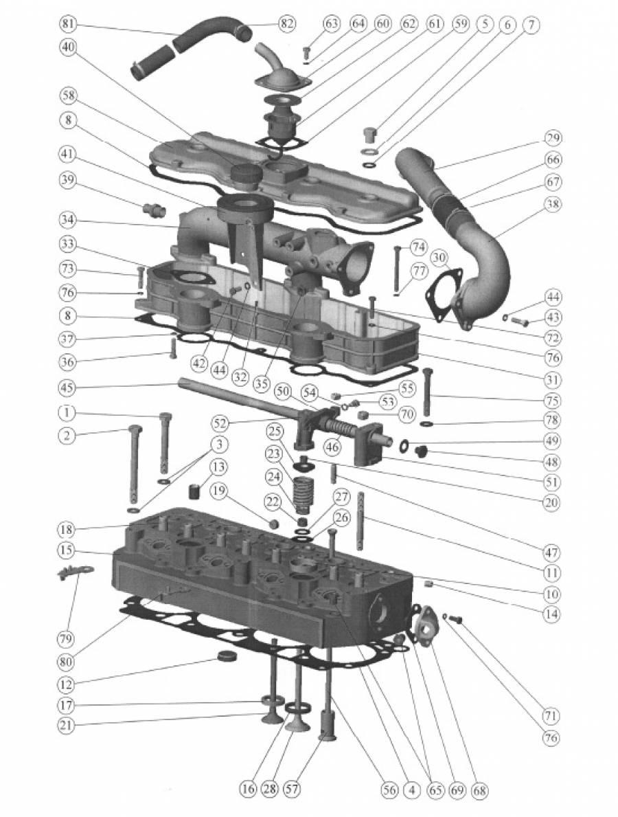 Установка головки цилиндров и впускного тракта (Д-245-26/Д-245С214)