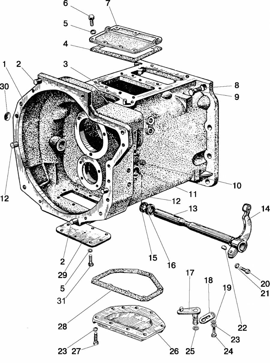 Корпус сцепления (1601) для трактора МТЗ-80
