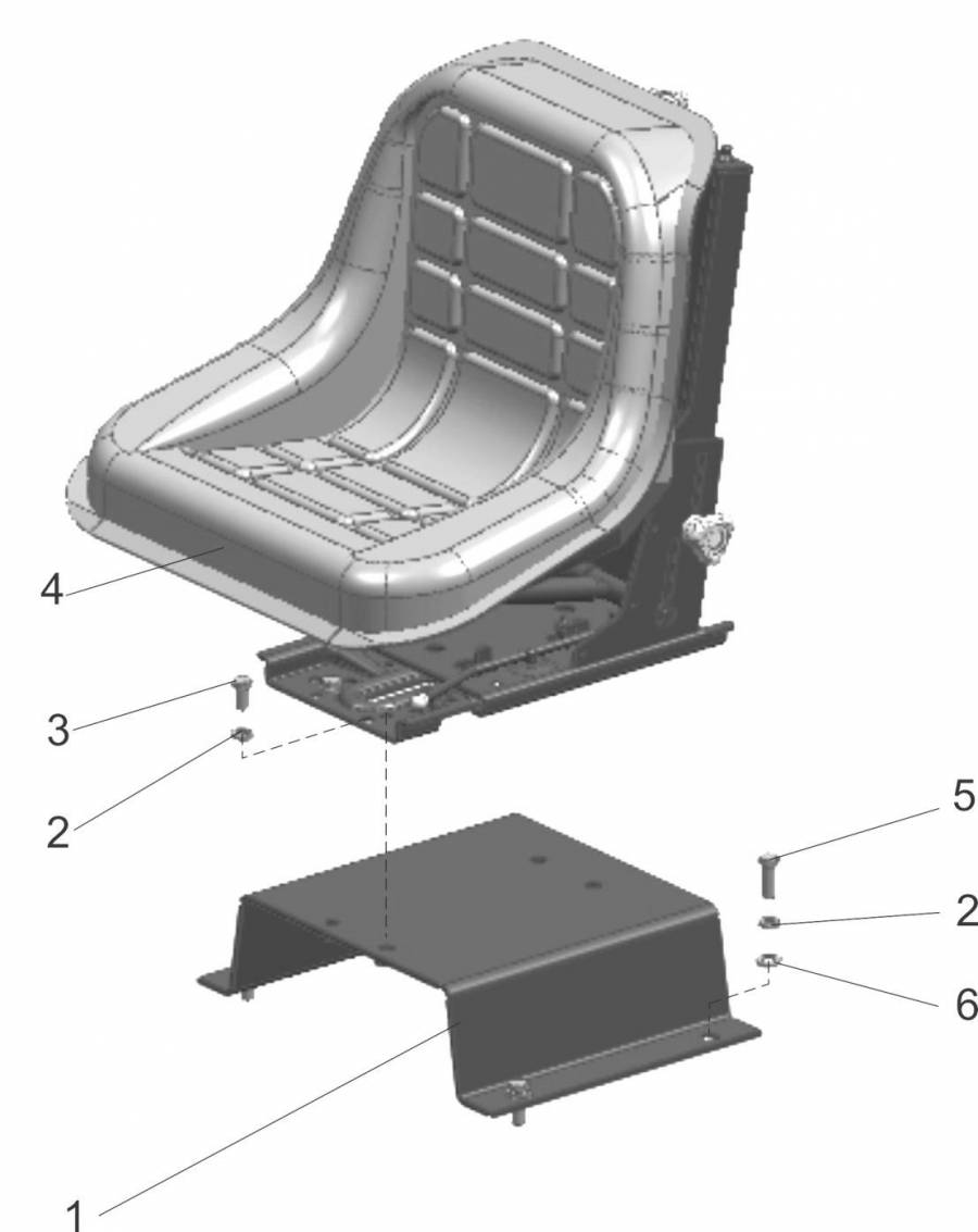 Сиденье оператора GT500 M2-0 (по заказу) (6800)