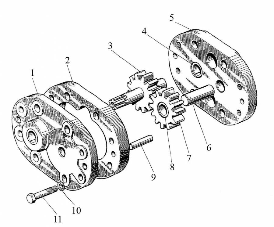 Насос масляный шестеренный (1704)