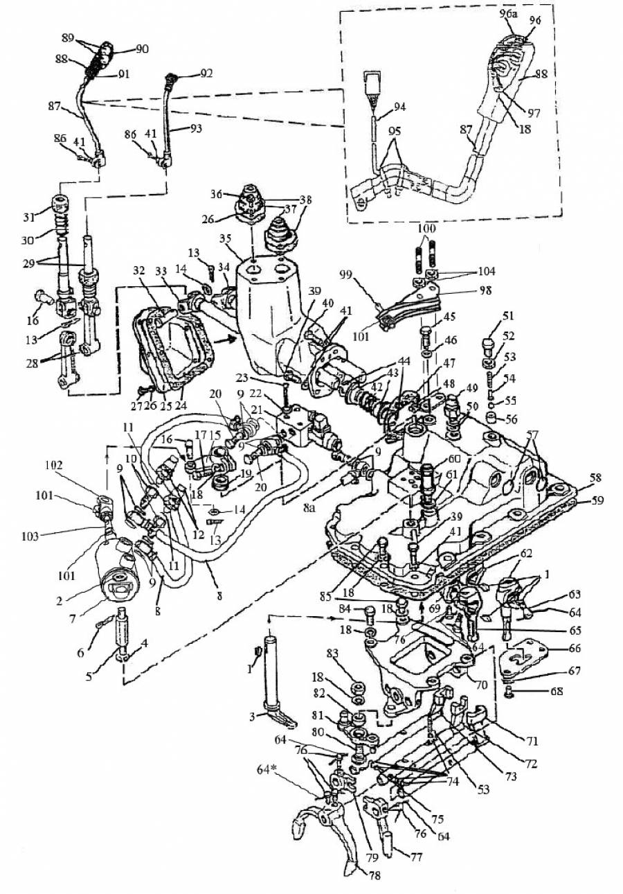 Механизм управления коробкой передач (1702)