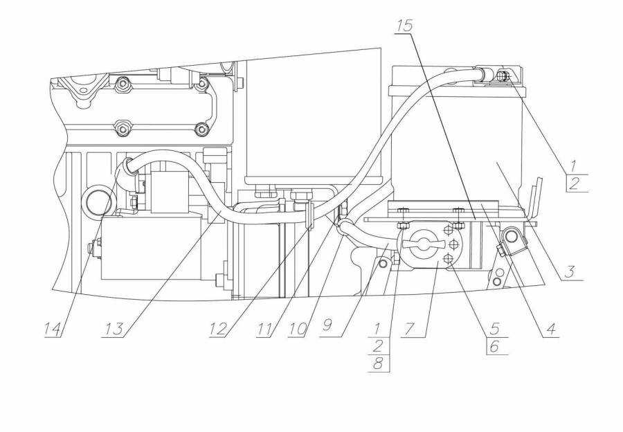 Установка аккумуляторных батарей («БЕЛАРУС-310Р/320Р/321») (3700)