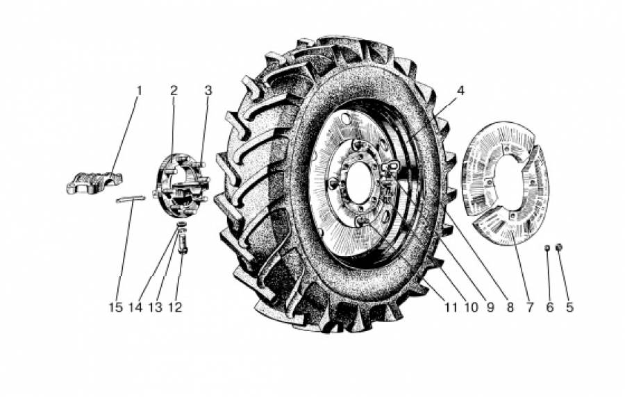 Диск МТЗ задний. Колеса задние. Ступицы задних колес (3104, 3107)