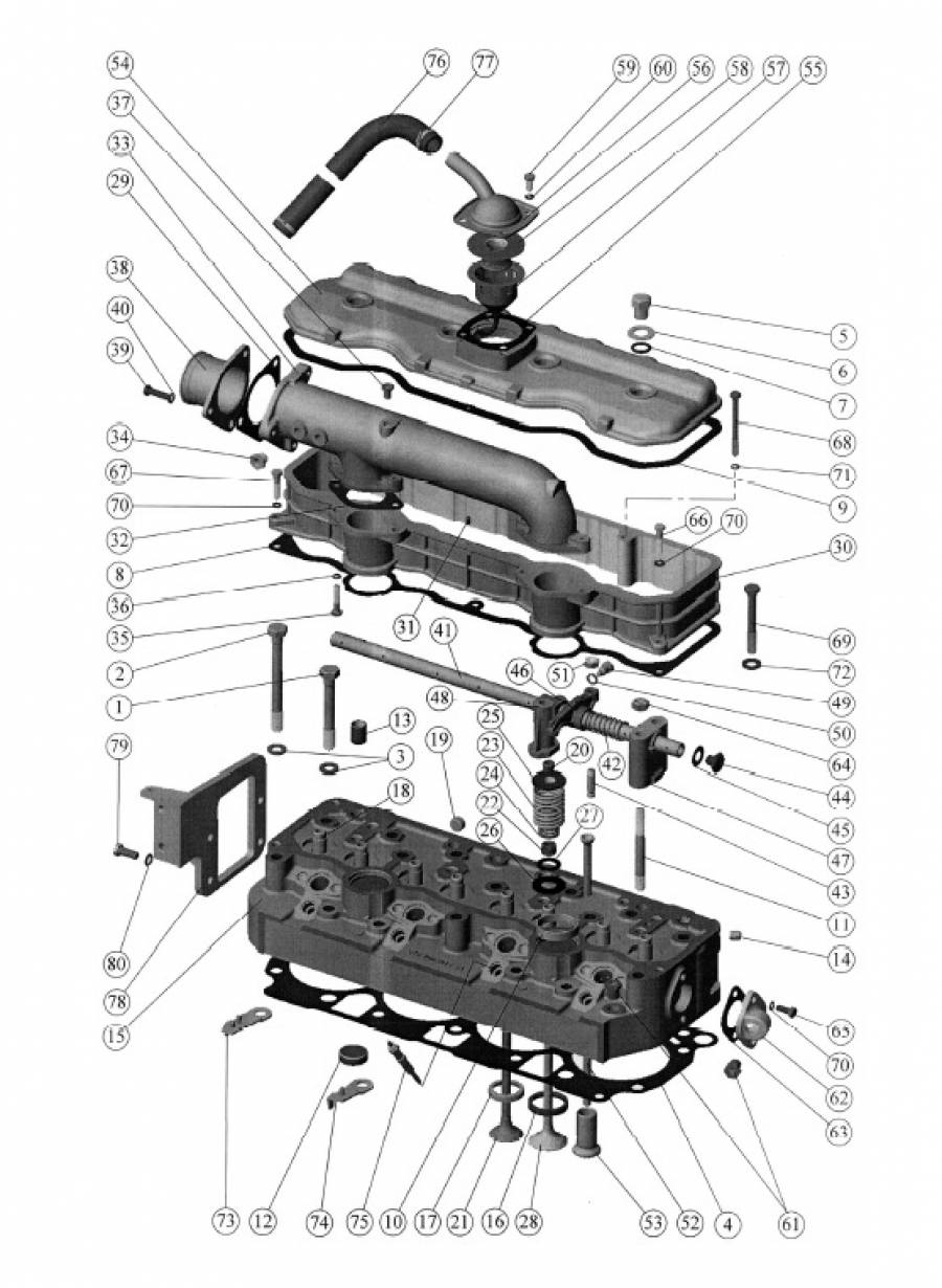 Установка головки цилиндров и впускного тракта МТЗ 1025 