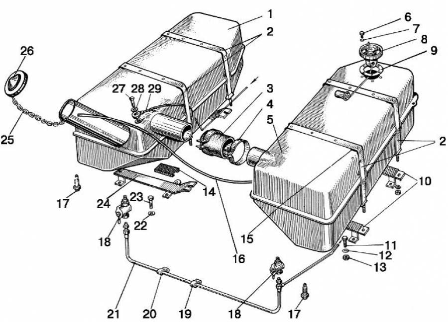 Топливные баки для трактора МТЗ-80